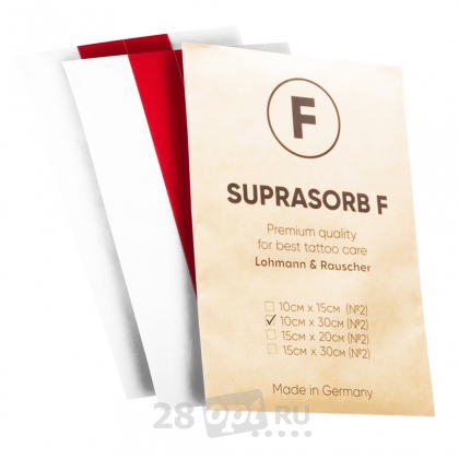 Плёнка для художественной татуировки Suprasorb F 10 см х 30 см, упаковка 2 шт.