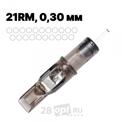 Картриджи для художественной татуировки EZ Filter FC-1021M1C, Round Magnum 21, 0,30 мм, коробка 10 шт.